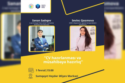 Sumqayıt gəncləri üçün "CV hazırlanması və müsahibəyə hazırlıq" təlimi keçiriləcək