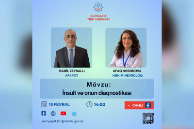 Budəfəki yayımda həkim-nevroloq insult və onun diaqnostikasından danışacaq