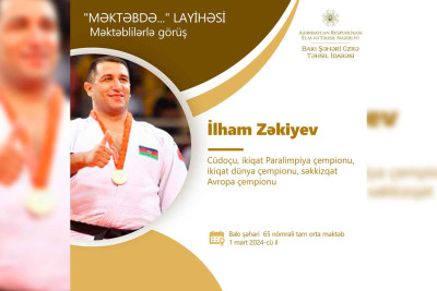 İlham Zəkiyev paytaxt şagirdləri ilə görüşəcək