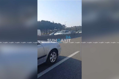 Bakı–Sumqayıt yolunda tıxac yaranıb