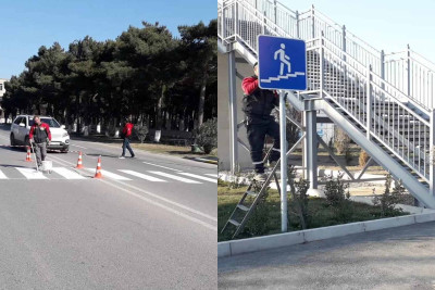Bir sıra küçə və prospektlərdə təhlükəsizlik tədbirləri keçirilib