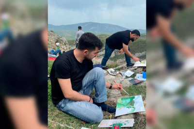 Sumqayıtın peşəkar rəssamları Şuşada olublar