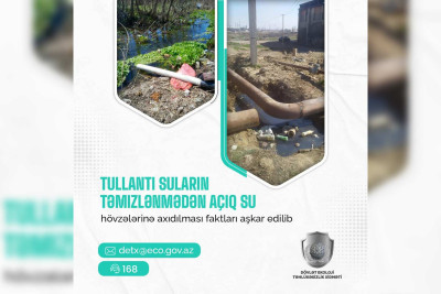 Çirkab suları su kanalına axıdan obyekt sahibləri cəzalandırılıblar