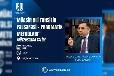 Fəlsəfə doktoru SDU tələbələrinə təlim keçəcək