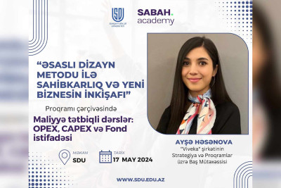 “Viveka” şirkətinin baş mütəxəssisi SDU-da dərs keçəcək