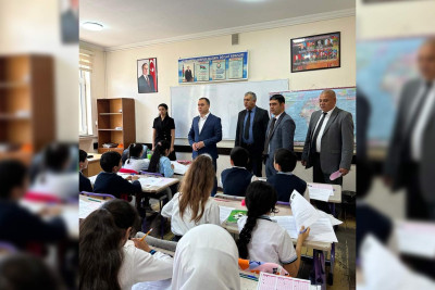 Təhsil işçiləri məktəbdə monitorinq prosesinin gedişatı ilə tanış olublar
