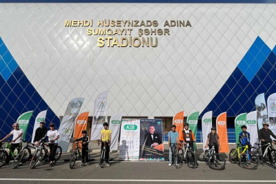 Sumqayıt şəhər stadionunda veloyürüş təşkil olunub