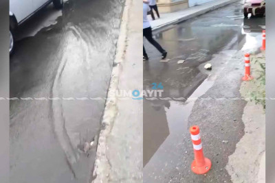 13-cü mikrorayonda yolu çirkab basıb