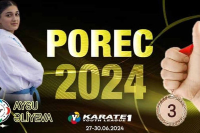 Qadın idmançımız karate yarışında medal qazanıb