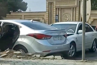 Sumqayıtda iki “Hyundai” toqquşub