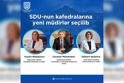 SDU-nun üç kafedrasına yeni təyinatlar olub