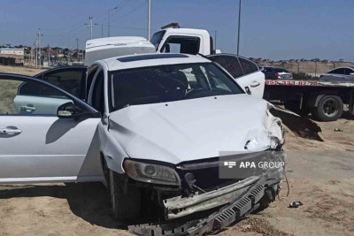 Novxanı yolunda avtomobillər toqquşub: yaralılar var