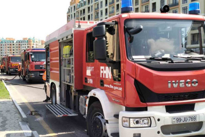 FHN Muğam Mərkəzində yanğın-taktiki təlim keçirib