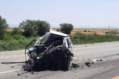 Sumqayıt sakinləri Hacıqabulda yol qəzasına düşüblər