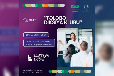 Diksiya təlimlərinə qeydiyyat aparılır