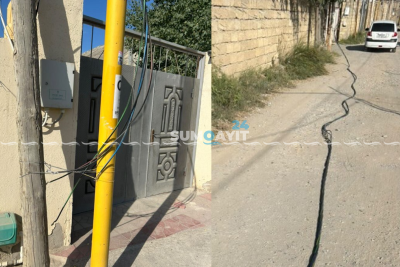 Corat bağlarında elektrik naqilləri təhlükə yaradır