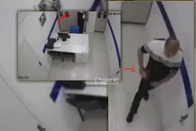 “KAMED” klinikasında oğru kameraya düşdü