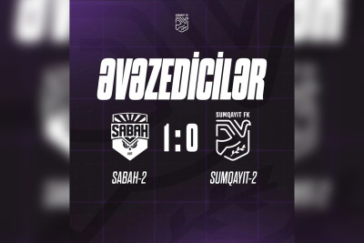 “Sumqayıt”ın əvəzediciləri "Sabah-2"yə uduzublar