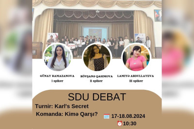 SDU-nun Debat klubu turnirdə mübarizə aparacaq