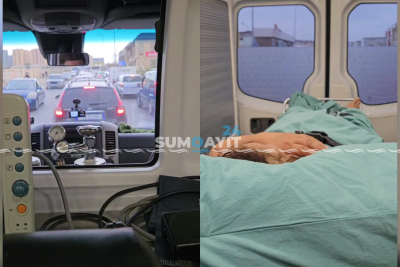 Ağır xəstə “Saray korpüsü”ndəki tıxacda qaldı