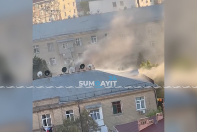 Yataqxana binasında güclü yanğın