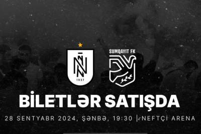 “Neftçi” klubu “Sumqayıt”la oyuna biletlərin qiymətini endirdi