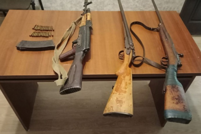 Sumqayıtda müxtəlif növ silah-sursat tapılıb