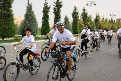 Sumqayıtda veloyürüş keçirilib