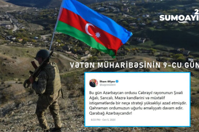 Vətən müharibəsinin 9-cu günü - Düşmən Mingəçeviri raket atəşinə tutub