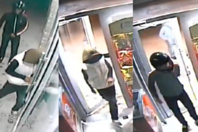 Sarayda mağazanı qarət etmək istədilər - VİDEO