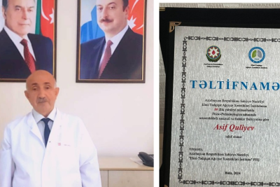 Baş həkim mükafata layiq görülüb