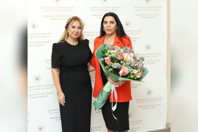 Regional Təhsil İdarəsinin müdiri beynəlxalq müsabiqənin finalçısı ilə görüşüb