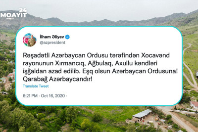Müharibənin 20-ci günü: Xocavənd rayonunun kəndləri işğaldan azad edilib