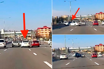 Bakı-Sumqayıt yolunda “Honda” qəzaya səbəb oldu