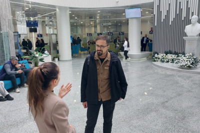 Türkiyəli səyyah Sumqayıta gəlib