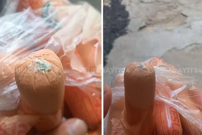 Sumqayıtda marketdən alınan məhsul kifli çıxdı - VİDEO