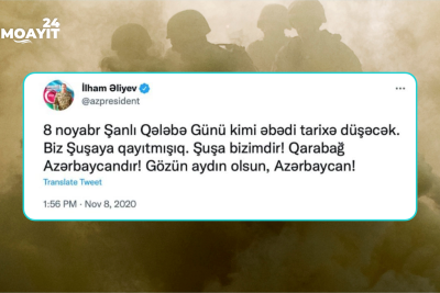 Vətən müharibəsinin xronikası: Şuşa, sən azadsan!