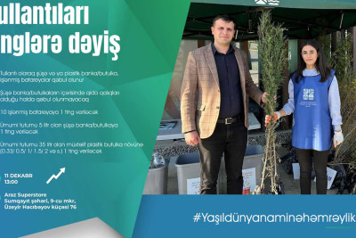 Sumqayıtda ekoaksiya: tullantı ver, ting al