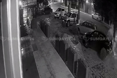 Səhər baş verən qəzanın anbaan görüntüləri - VİDEO