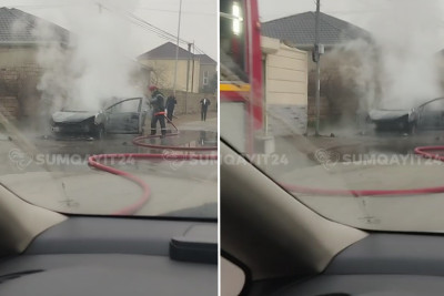 Sarayda avtomobil “külə döndü” - VİDEO