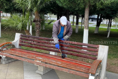 Heydər parkında abadlıq işləri aparılıb