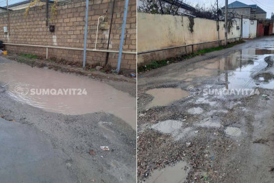 Sumqayıt yağışdan sonra - VİDEO