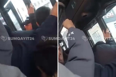 Sumqayıtda avtobusda BASABAS