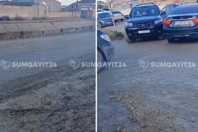 Sürücülər alternativ yoldan narazıdırlar - VİDEO