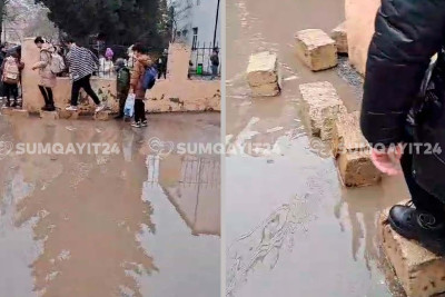 Sumqayıtda şagirdlər çıxılmaz vəziyyətlə üzləşiblər - VİDEO