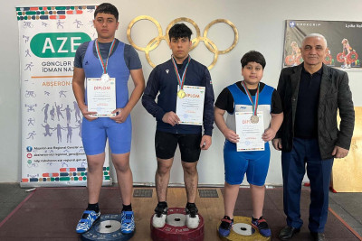 Ağırlıqqaldırma birinciliyinin qalibləri təltif edildi