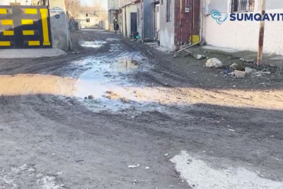 Problemlər içində itib-batan İnşaatçılar qəsəbəsi - VİDEO