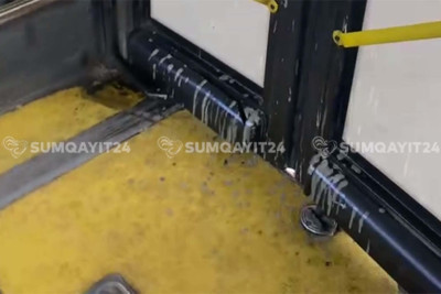 7 nömrəli marşrutda nasaz avtobus istismar edilir - VİDEO