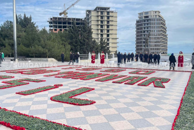 Sumqayıtda 20 Yanvar qurbanları yad edilir