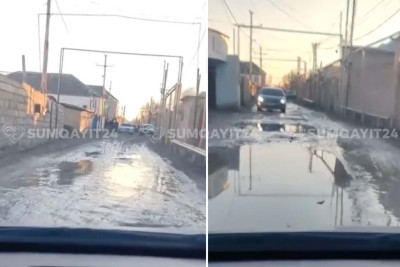 Tağıyev qəsəbəsində baxımsız qalan şəhid küçəsi